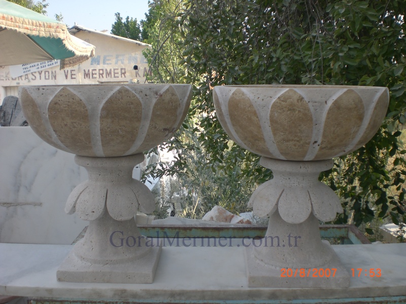 traverten saksı